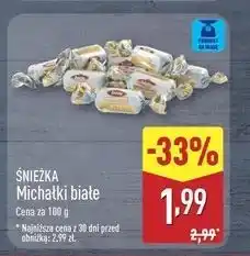 ALDI Cukierki michałki białe Śnieżka oferta