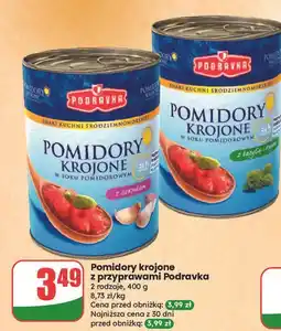 Dino Pomidory krojone z bazylią i oregano Podravka oferta