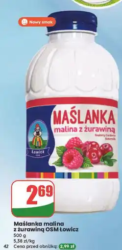 Dino Maślanka malina z żurawiną Łowicz 1906 oferta