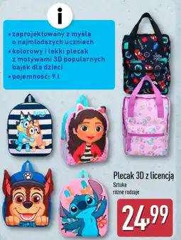 ALDI Plecak 3D z licencją oferta