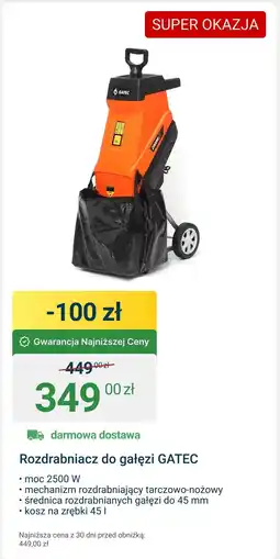 ERLI Rozdrabniacz do gałęzi oferta