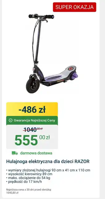ERLI Hulajnoga elektryczna Razor oferta