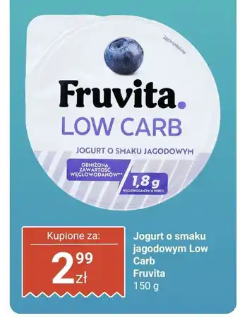 Biedronka Jogurt o smaku jagodowym Low Carb Fruvita oferta