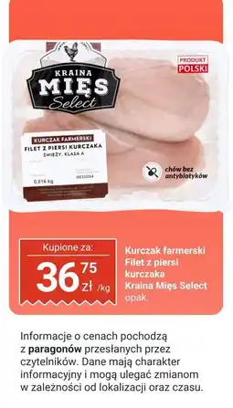 Biedronka Kurczak filet z piersi kurczaka Kraina Mięs Select oferta