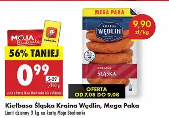 Biedronka Kiełbasa śląska Kraina Wędlin oferta