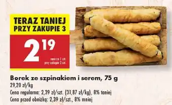 Biedronka Borek ze szpinakiem i serem Biedronka oferta
