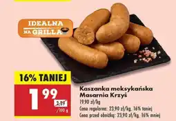 Biedronka Kiełbasa kaszanka meksykańska Masarnia Krzyś oferta