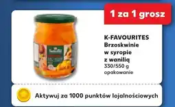 Kaufland Brzoskwinie w syropie z wanilią K-Favourites oferta