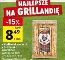 Intermarche Kiełbaski grillbaski wieprzowe Balcerzak Grillove oferta
