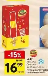 Intermarche Lód świderek Hellena Oranżada oferta
