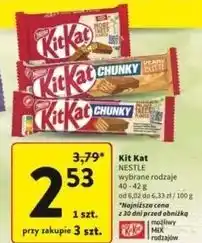 Intermarche Baton Kitkat Chunky Peanut Butter oferta
