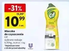 Intermarche Mleczko do czyszczenia z mikrokryształkami lemon Cif Cream oferta