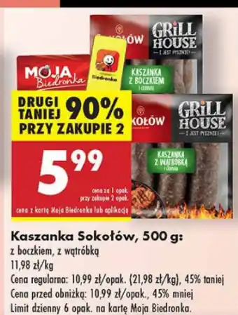 Biedronka Kaszanka z boczkiem Sokołów oferta