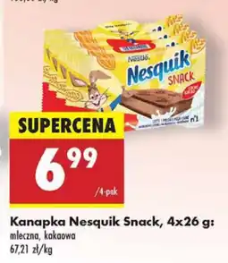 Biedronka Kanapka Nesquik Snack mleczna, kakaowa 4-pak Nestlé oferta