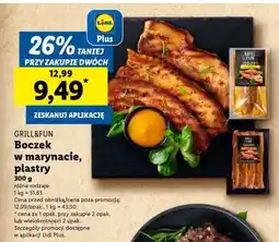 Lidl GRILL&FUN Boczek w marynacie, plastry oferta