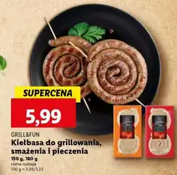Lidl GRILL&FUN Kiełbasa do grillowania, smażenia i pieczenia oferta