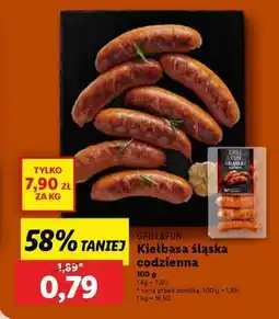 Lidl GRILL&FUN Kiełbasa śląska codzienna oferta