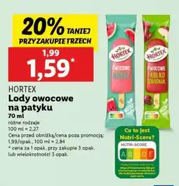 Lidl HORTEX Lody owocowe na patyku oferta