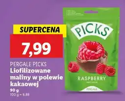 Lidl PERGALE PICKS Liofilizowane maliny w polewie kakaowej oferta