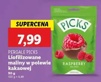 Lidl PERGALE PICKS Liofilizowane maliny w polewie kakaowej oferta