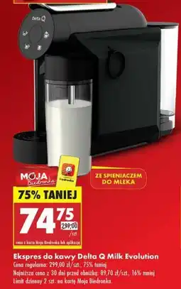 Biedronka Ekspres milk qool evolution ze spieniaczem do mleka Delta Q oferta