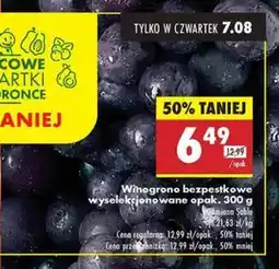 Biedronka Winogrona ciemne bezpestkowe oferta