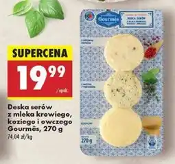 Biedronka Deska serów z mleka krowiego koziego i owczego Gourmes oferta