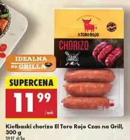 Biedronka Kiełbaski chorizo El Toro Rojo oferta