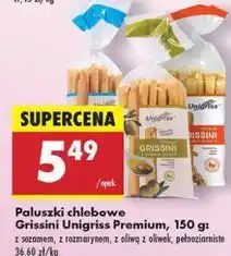 Biedronka Paluszki chlebowe grissini pełnoziarniste Unigriss oferta