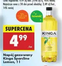 Biedronka Woda lemon Kinga Sparclino oferta