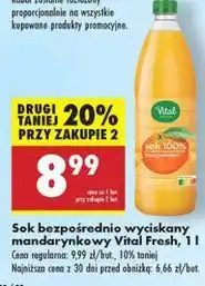 Biedronka Sok mandarynkowy Vital Fresh oferta