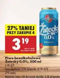 Biedronka Piwo Zatecky 0% oferta