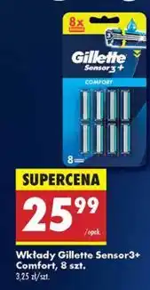 Biedronka Wkłady do maszynki Gillette Sensor 3 oferta
