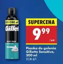Biedronka Pianka do golenia sensitive skin Gillette Foam oferta