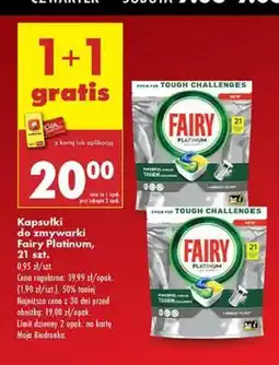 Biedronka Tabletki do zmywarek lemon Fairy Platinum oferta