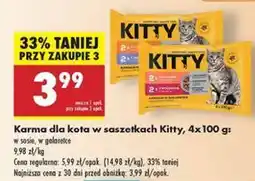 Biedronka Karma dla kota indyk w galarecie + wołowina Kitty oferta