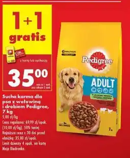 Biedronka Karma dla psa sucha z wołowiną i drobiem Pedigree Vital oferta
