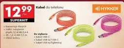 Biedronka Kabel 1.5 m usb-a/lightning Hykker oferta