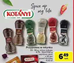 Carrefour Przyprawa w młynku, różne rodzaje Kotanyi oferta