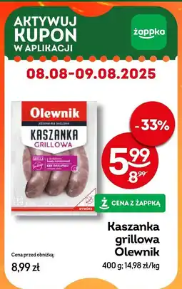 Żabka Kaszanka grillowa Olewnik oferta