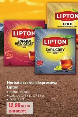Makro Herbata Lipton English Breakfast/Gold/Earl Grey oferta