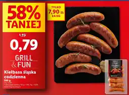 Lidl Kiełbasa śląska codzienna Grill & Fun oferta