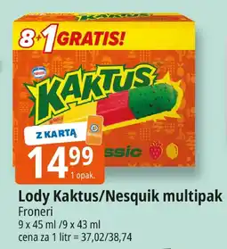 E.Leclerc Lody Kaktus/Nesquik multipak Froneri oferta