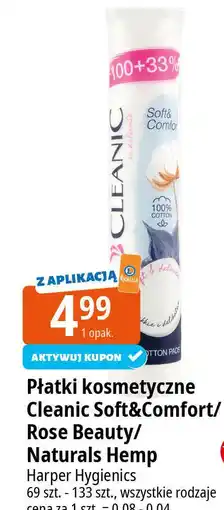 E.Leclerc Płatki kosmetyczne soft&comfort okrągłe Cleanic oferta