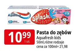 E.Leclerc Pasta do zębow truskawkowa 3-8 lat Aquafresh Splash oferta