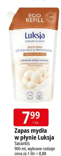 E.Leclerc Mydło w płynie cotton milk & provitamin b5 Luksja Creamy Soft oferta