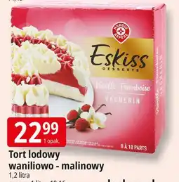 E.Leclerc Tort lodowy waniliowo-malinowy Wiodąca Marka Eskiss oferta