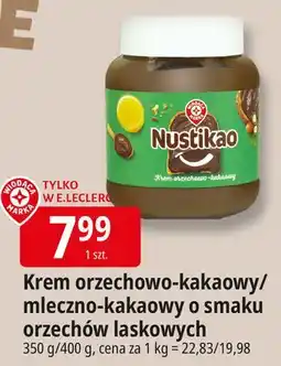 E.Leclerc Krem kakaowo-mleczny Wiodąca Marka Nustikao oferta