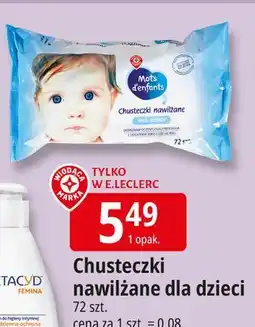 E.Leclerc Chusteczki nawilżane Wiodąca Marka Mots D'enfants oferta