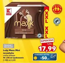 Kaufland Lody Maxx Mini na patyku mix K-Classic oferta